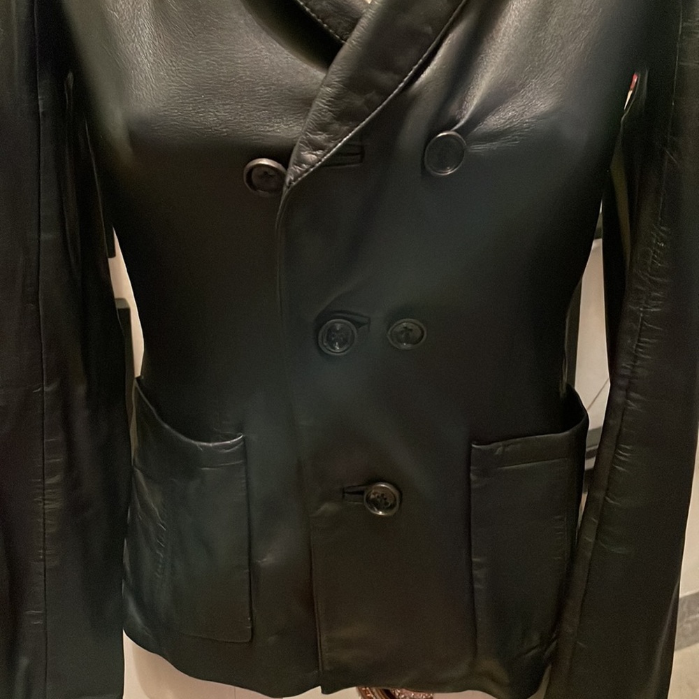 Vintage Balenciaga black leather jacket size 38 - Picture 8 of 16